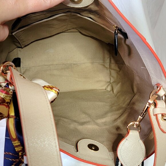 Rebecca Minkoff Gabby Hobo Two Way Shoulder/Crossbody Leather Bag w/ Scarf, EUC - Picture 8 of 9